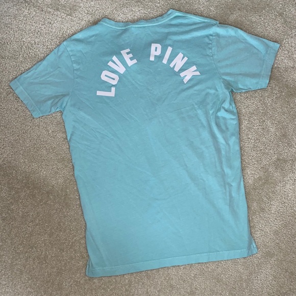 VSPINK Front Lace Up Campus Tee Aqua Size XS - Picture 5 of 7